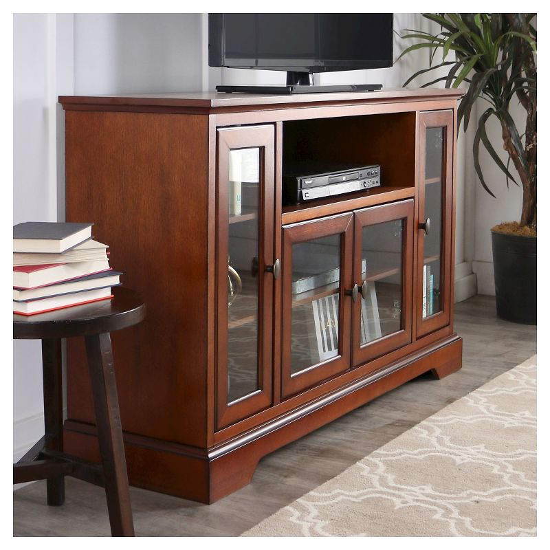 Glass Door Traditional Highboy TV Stand for TVs up to 58" - Saracina Home, 3 of 10
