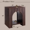 Nightstand with Charging Station, 22" Modern Night Stand with Arched Open Shelf, End Tables for Living Room Bedroom - 3 of 4