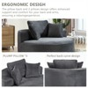 RISOKEYS Round Sofa Bed - Memory Foam Sectional Couches for Living Room, Cloud Couch with Three Pillows - 4 of 4