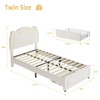Twin Upholstered Bed Frame with Adjustable Headboard & Smart LED - 2 of 4
