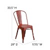 Flash Furniture Commercial Grade Distressed Metal Indoor-Outdoor Stackable Chair - 4 of 4