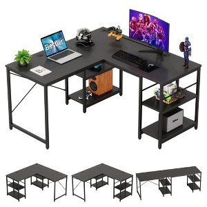 Bestier 55 Inch Two Person L-Shaped Computer Desk - 1 of 4