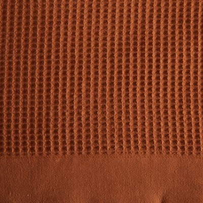 Terracotta Cotton Lightweight Waffle Weave Queen Blanket
