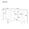 KTMBDW Buffet Cabinet with 4 Doors and Shelves, Modern Credenza Storage Cabinet, Storage Cabinet Sideboard for Living Room,Kitchen, Dining Room,White - 3 of 4
