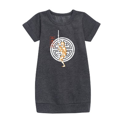 - Avatar: The Last Airbender - Aang Crest Graphic Short Sleeve Fleece Dress