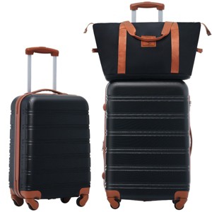 Lightweight Hardshell Luggage Set with TSA Lock and Spinner Wheels for Vacation or Business 20" 24" and Bag - Cuddlewood - 1 of 4