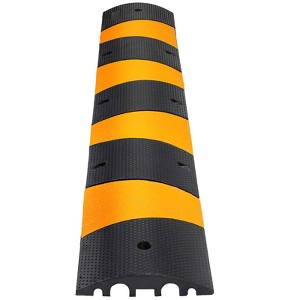 VEVOR 2pcs 6 Feet Rubber Speed Bump, Driveway Modular Heavy Duty Speed Bumps, 72.4 x 12 x 2.4 Inch Cable Protector Ramp, Black&Yellow - 1 of 4