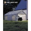 Instant Carport with 8 Sandbags. Heavy-Duty PE Tarp & 4 Windows. Quick Shelter for Pickups, SUVs, Tractors. Easy Assembly - 3 of 4