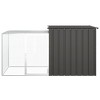 vidaXL Chicken Cage Anthracite 78.7 in.x35.8 in.x39.4 in. Galvanized Steel - 3 of 4