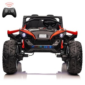 2 Seaters 24V Ride on UTV with Remote Control,10AH Battery, 400W Powerful Motors with 17" EVA Wheels - 1 of 4