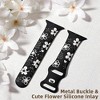 HTUTWOO Floral Apple Watch Band, Engraved Flower Silicone Strap 38/40/41/42/43/44/45/49mm for iWatch Series 11 10 9 8 7 6 5 4 3 2 SE Ultra - 4 of 4