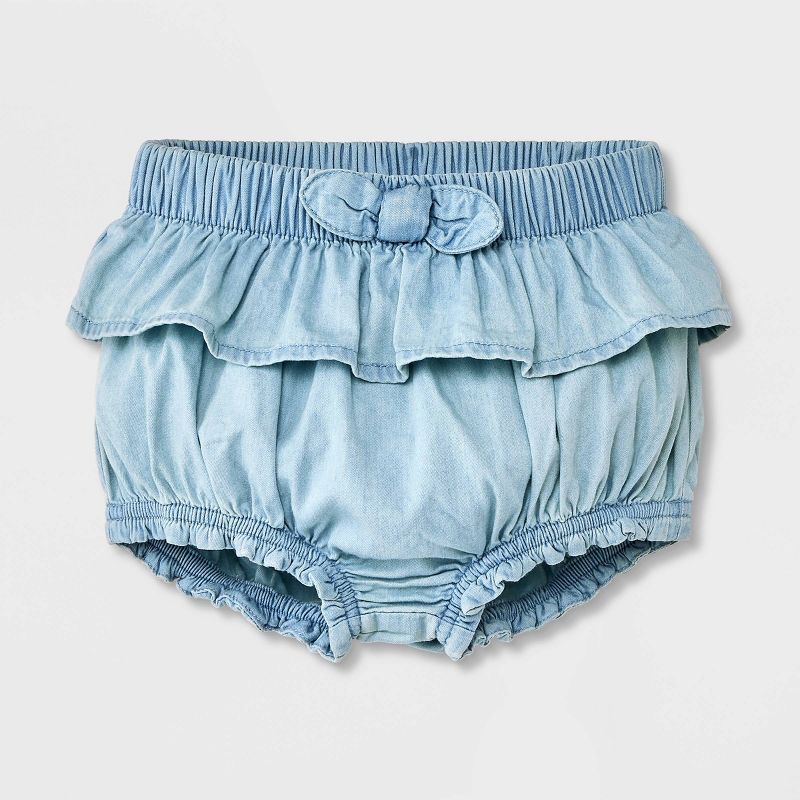 Baby Girls' Fashion Bloomer Jean Shorts - Cat & Jack™ Blue, 1 of 8