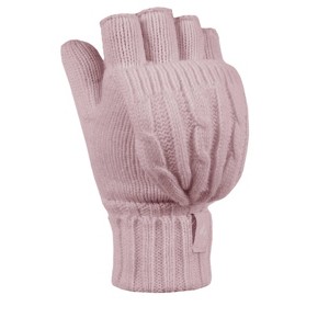 Women's Melinda Cable Knit Fingerless Gloves | Size One Size - Lilac - 1 of 1
