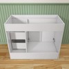 Bath Vanity Cabinet without Top 42 in. W x 21.5 in. D x 33.5 in. H White Bathroom Vanity with Brushed Nickel Handle - 2 of 4