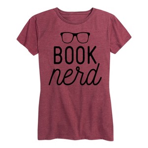 Women's - Instant Message - Book Nerd Short Sleeve Graphic T-Shirt - 1 of 4
