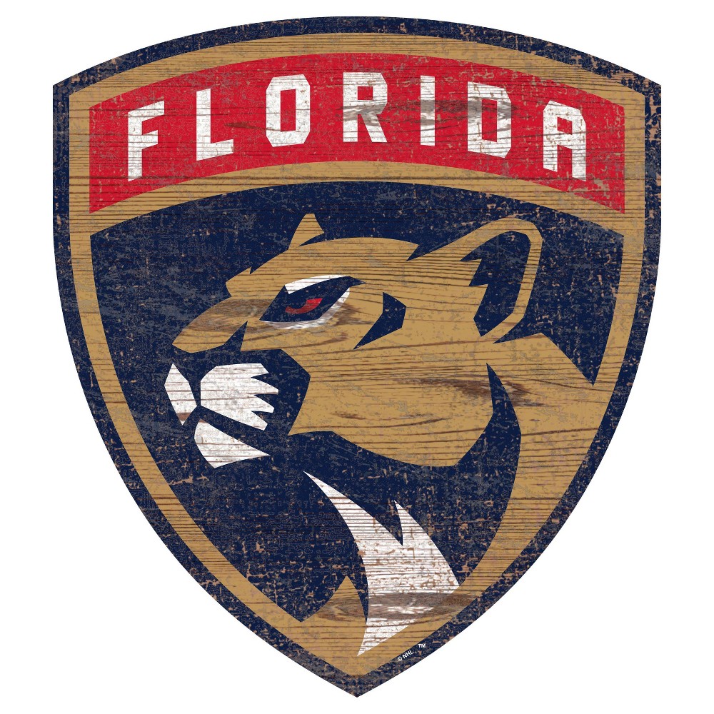 Photos - Wallpaper NHL Florida Panthers Distressed Logo Cutout Sign
