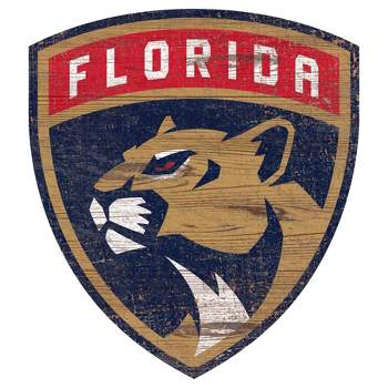 NHL Florida Panthers Distressed Logo Cutout Sign