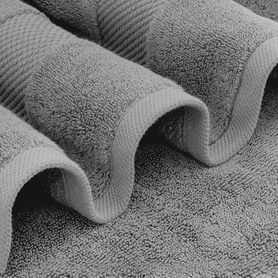 Luxury Light-Grey Heavyweight Cotton 8-Piece Towel Set