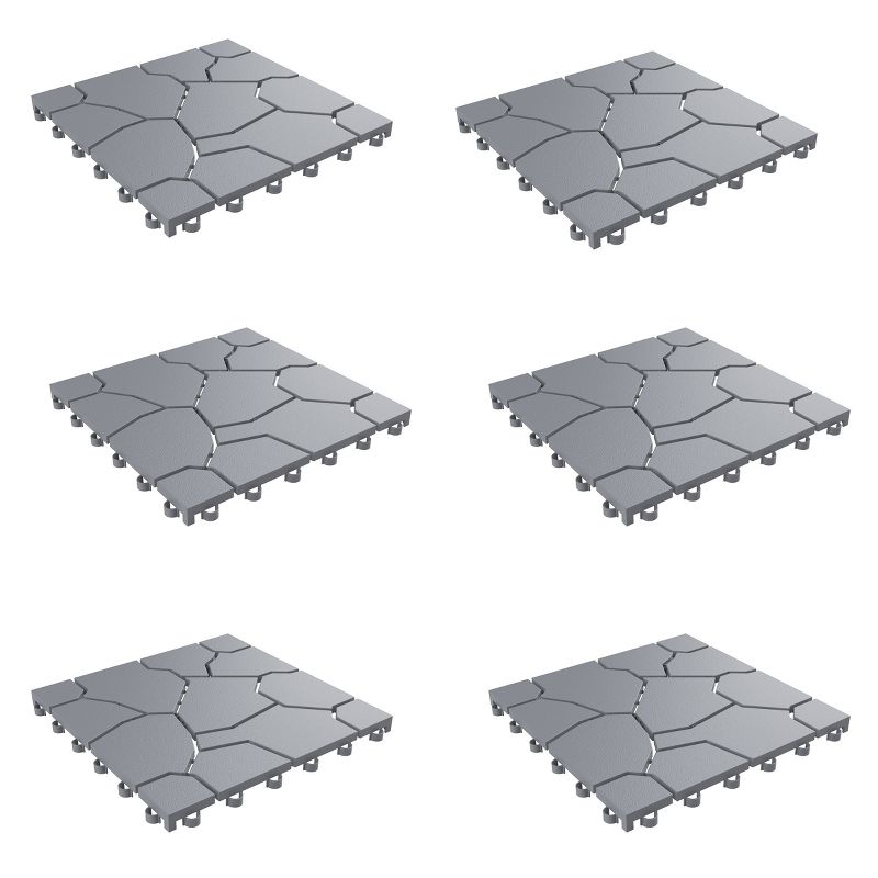 Nature Spring 6-Pack Interlocking Deck Tiles - Weather-Resistant Outdoor Flooring for Balcony, Porch, and Garage Covers 5.5 sq. ft., 1 of 9
