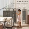 4 Panel Room Divider, Folding Screen, 5.6' - 4 of 4