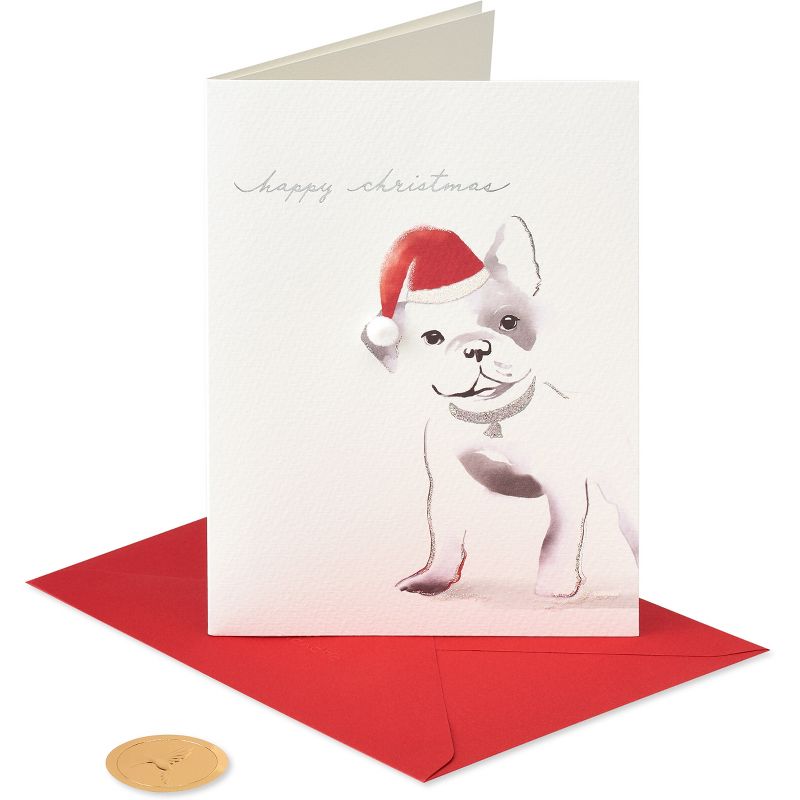 Christmas Card Santa Frenchie Red - PAPYRUS, 4 of 6