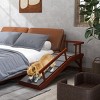 49" Wooden Dog Ramp for Bed or Couch,Non Slip Carpet,Removable Guardrails,Gentle Slope Pet Ramp for Small to Large Dogs–LAOTIES - 2 of 4