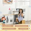 Whisen Kids Wooden Kitchen Playset with Tons of Countertop Space, Washing Machine, Gift for Kids Ages 3-6 - White - 3 of 4
