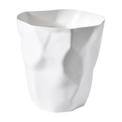 LunaLulinlk White 2.64 Gallon Bathroom Trash Can, Small Trash Can for Kitchen, Bathroom, Office, Bedroom, Living Room Trash Can