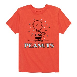 Boys' - Peanuts - Charlie Snow Short Sleeve Graphic T-Shirt - 1 of 4