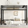 KTMBDW Loft Bed with Ladder and Guardrail,Heavy Duty Metal Slats Support No Box Spring Needed Small Furniture for Bedroom Dorm - 2 of 4