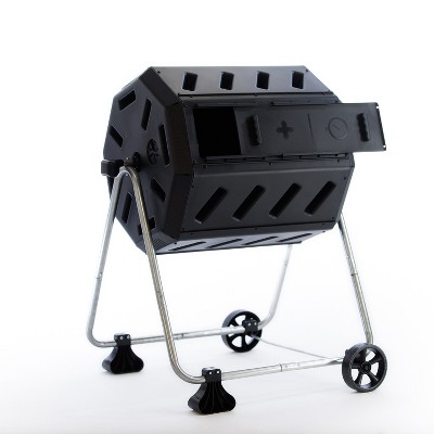 FCMP Outdoor IM4000-WK 37 Gal Dual Chamber Quick Curing Tumbling Composter Bin