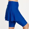 Calypsa Women's Plus Size Flared Mid-Thigh Swim Skirt With Bike Shorts - 3 of 4