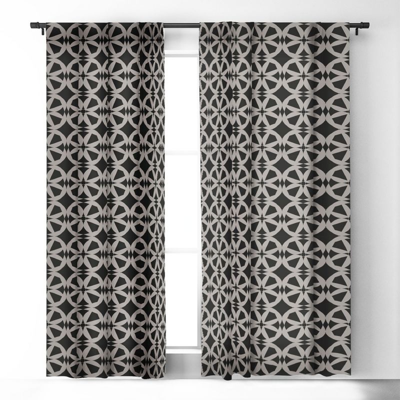 Mirimo Provencal Black Set of 2 Panel Blackout Window Curtain - Deny Designs, 3 of 5