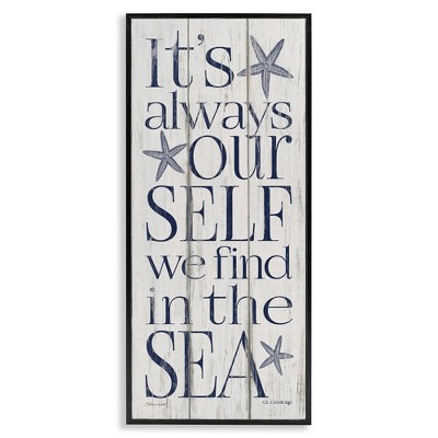 Stupell Industries Find Self In Sea Phrase, 13" x 30"