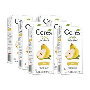 Ceres 100% All Natural Pure Fruit Juice Blend—Delicious Pear Edition—No Added Sugar, Cholesterol Free, Gluten Free—33.8 FL OZ (Pack of 6) - 1 of 4
