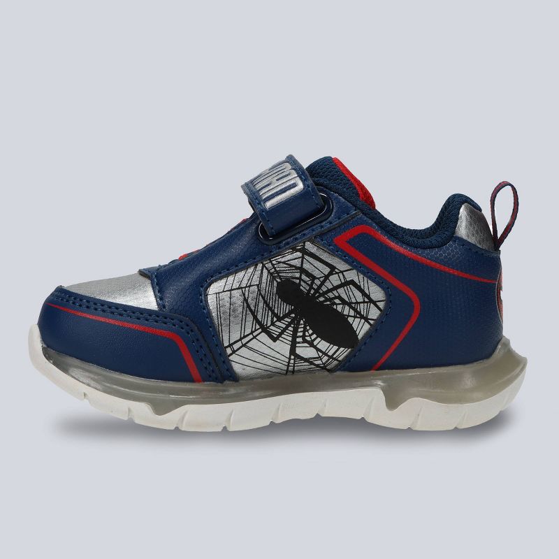 Marvel Toddler Spider-Man Athletic Sneakers - Navy Blue/Red, 3 of 4