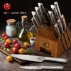 imarku 16PCS high carbon stainless steel kitchen knife set, with ultra sharp knife block set and Japanese knife set with anti slip ergonomic handle - 4 of 4