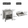 GustoWave 22" width Nightstand with Drawer,Grey Night Stand End Table Living Room with Storage Shelf,Wooden Bedside Table for Bedroom Nursery Office - 3 of 4