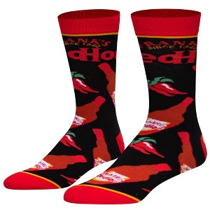 Odd Sox, Franks Red Hot Peppers, Funny Novelty Socks, Large - 1 of 4