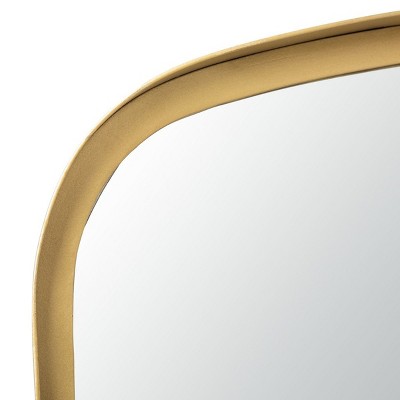 Gold Foil Asymmetrical Full Length Wood Mirror