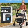 Lycvki Heavy Duty Foldable Rollator Walkers for Seniors with Adjustable Padded Seat and Handle - 2 of 4