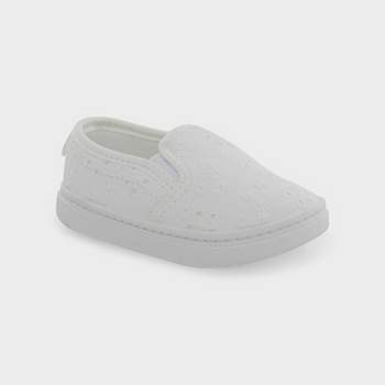 Carter's Just One You® Toddler First Walker Eyelet Slip-On Sneakers - White