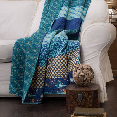 50"x60" Royal Empire Throw Blanket Peacock - Lush Décor