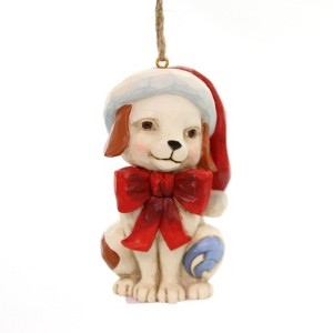 Jim Shore 3.5 Inch Puppy With Bow Ornament Heartwood Creek Tree Ornaments - 1 of 2