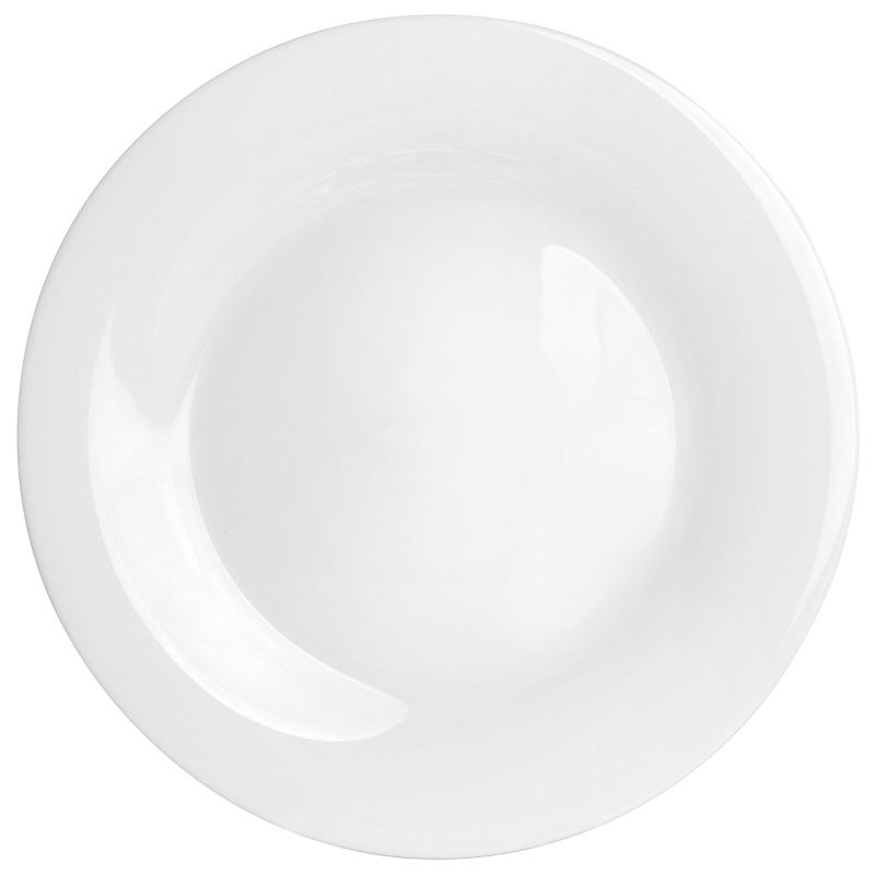 Gibson Ultra Angel Silk 24 Piece Opal Glass Dinnerware and Flatware Combo Set in White, 5 of 10
