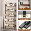 67 Inch Tall Bookshelf, 5-Tier Bookcase with Open Shelves, Farmhouse Wood Storage Rack with Adjustable Feet, Book Shelf Organizer for Living Room - 4 of 4