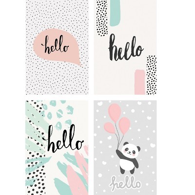 Better Office Hello Cards with Envelopes 6" x 4" Assorted Colors 100/Pack (64560)