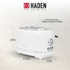 Haden Chelsea 2 Slice Wide Slot Stainless Steel Toaster for Bagels or Waffles with Adjustable Browning Control & Non-Slip Feet, Ivory & Chrome - 4 of 4