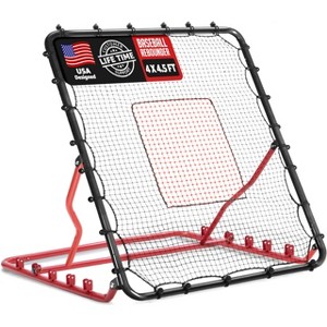 Zealfeel Baseball Rebounder Net 4x4.5FT with 5 Angles, Pitch Back Trainer with 2 Strike Zones - 1 of 4
