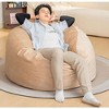CAVINAS Bean Bag Chair, 4 Foot Luxurious Velvet Lazy Sofa with High-Rebound Memory Foam for Adults, Camel - 2 of 4